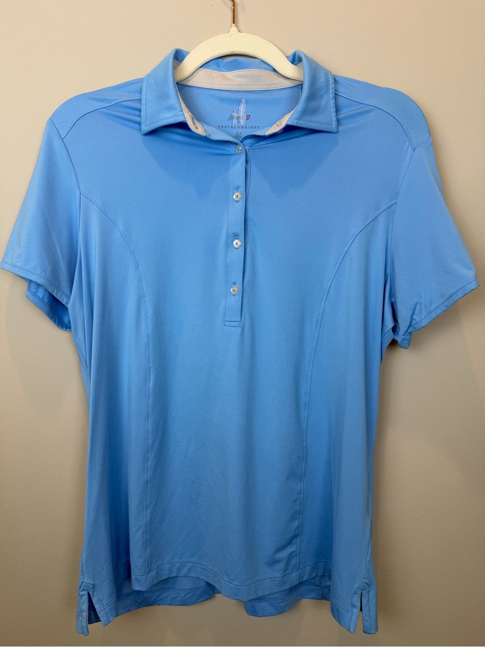 Johnnie-O Featherweight Performance Polo Blue Golf Tennis Shirt Size M